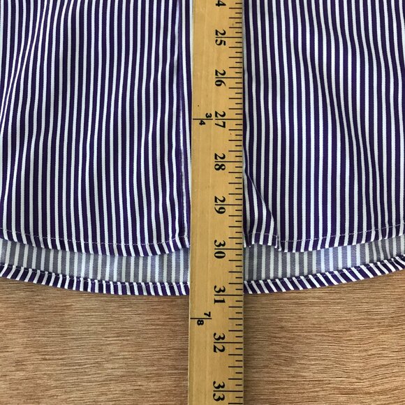 Robert Graham X Series Shirt Men L Purple Striped Button Up Long Sleeve - Picture 6 of 13